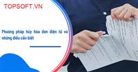 Phương pháp hủy hóa đơn điện tử