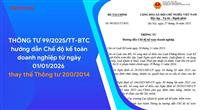 [Mới] Thông tư 99/2025/TT-BTC thay thế TT 200/2014/TT-BTC về chế độ kế toán doanh nghiệp