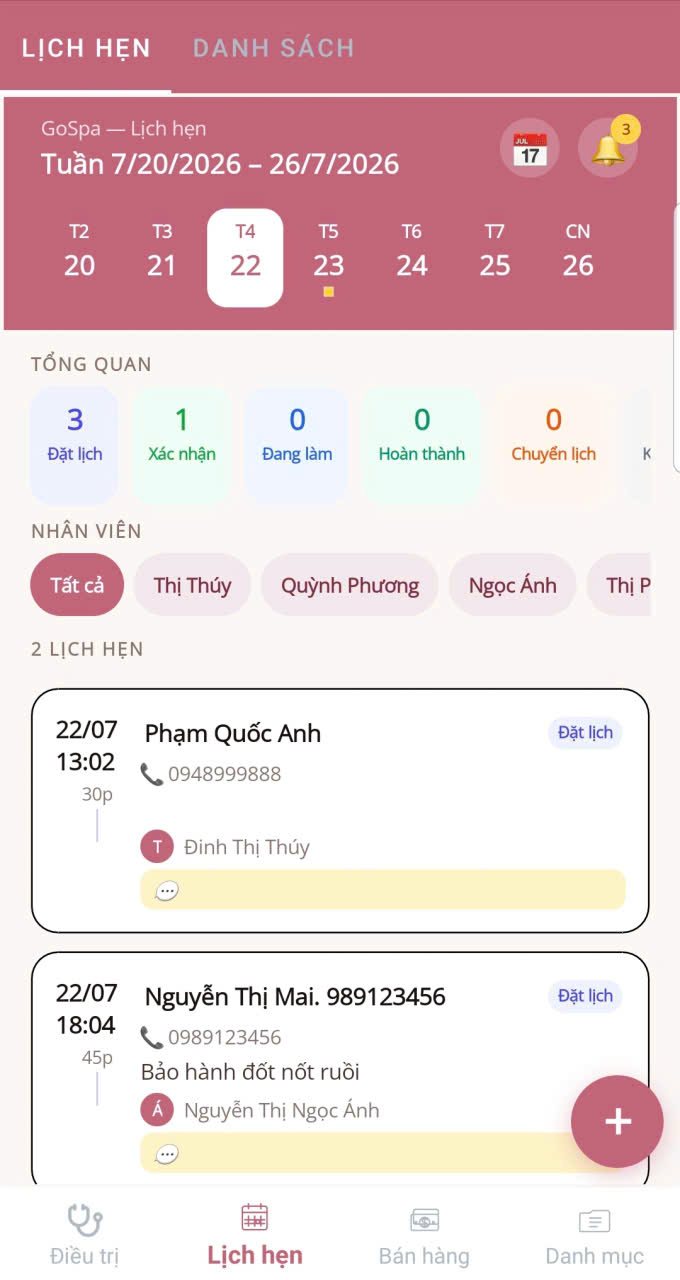 GoSpa - Màn hình 3